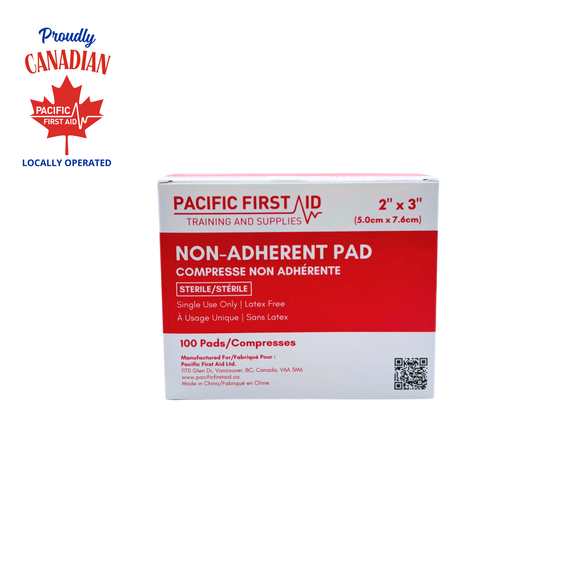 Pacific First Aid Non-Adherent Pads – Sterile, Latex-Free Wound Dressing – Pacific First Aid
