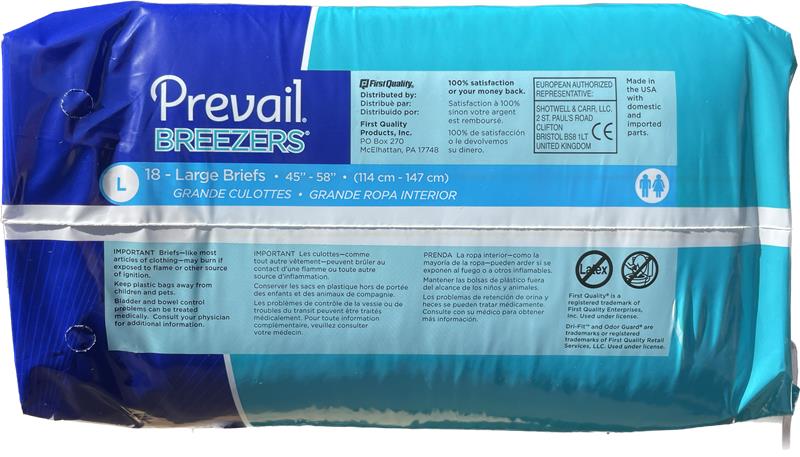 Prevail Breezers Ultimate Absorbency Large, 18 count Adult diapers