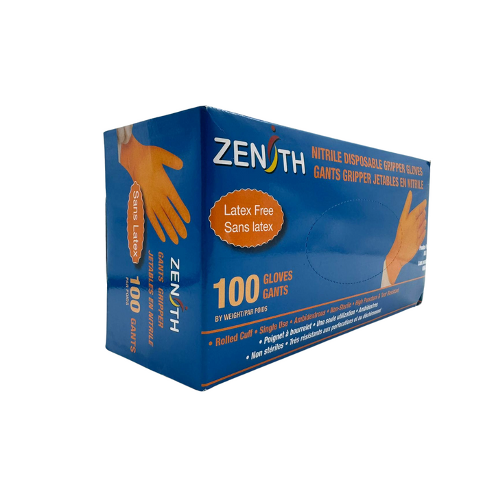 Zenith Nitrile Disposable Gripper Gloves Large