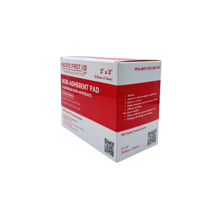 Non-Adherent Pads – Sterile, Latex-Free (2" x 3" & 3" x 4") – Box of 100