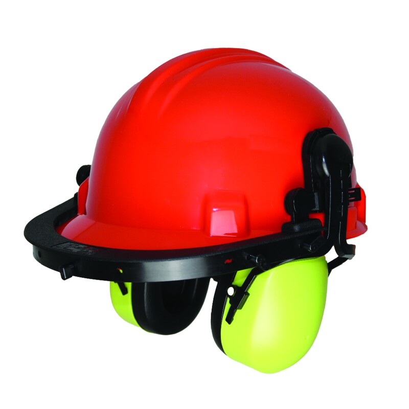 Visor Bracket with Capmount Earmuff and Faceshield Holder