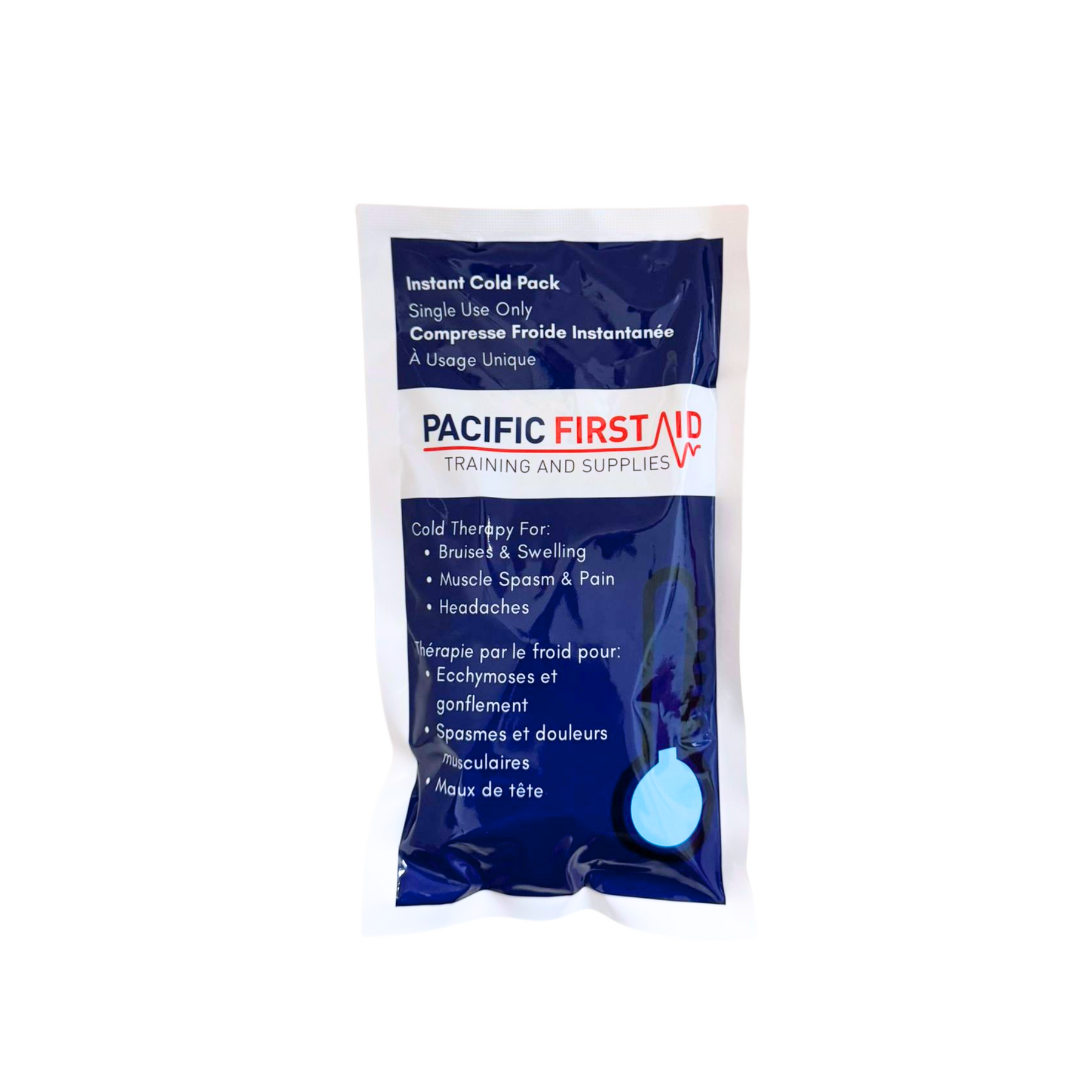 Pacific First Aid Instant Cold Pack - Large, Disposable Compress (5