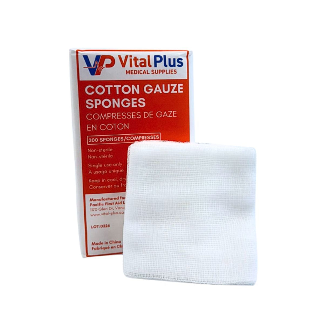 Cotton Gauze Sponges 4"x4" (200/pack)