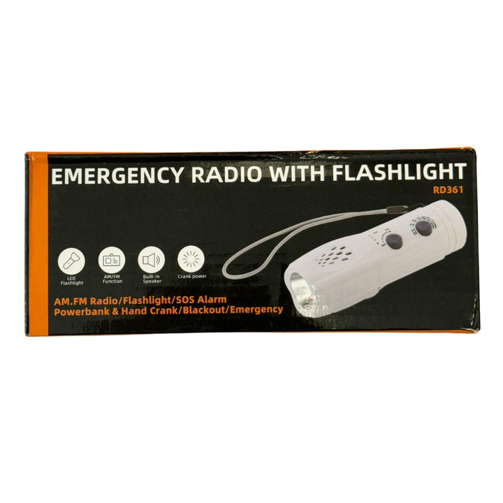 Dynamo Emergency Crank AM/FM Radio with Flashlight/SOS Alarm & Powerbank