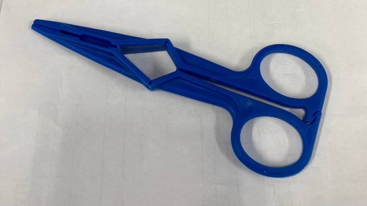 12" Blue Scissor Style Forcep
