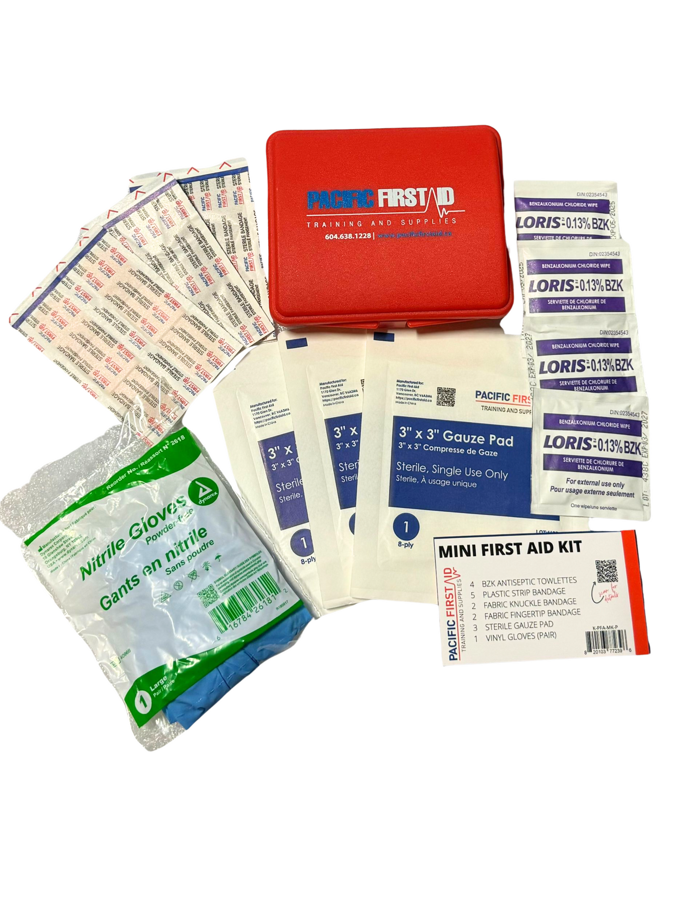 Pacific First Aid Mini First Aid Kit - Compact & Portable - Pacific First Aid