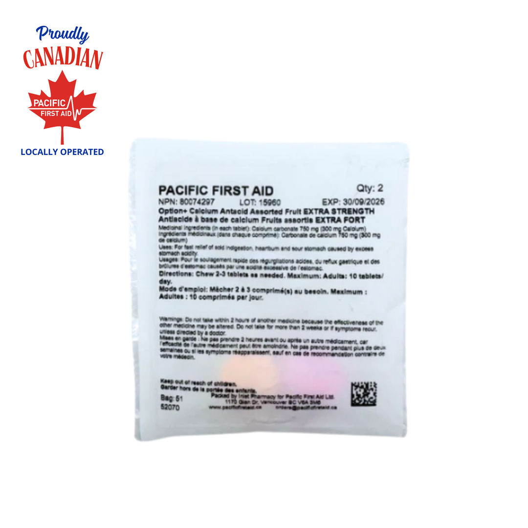 Calcium 750mg Extra Strength Antacid (Pack of 2 Tablets)