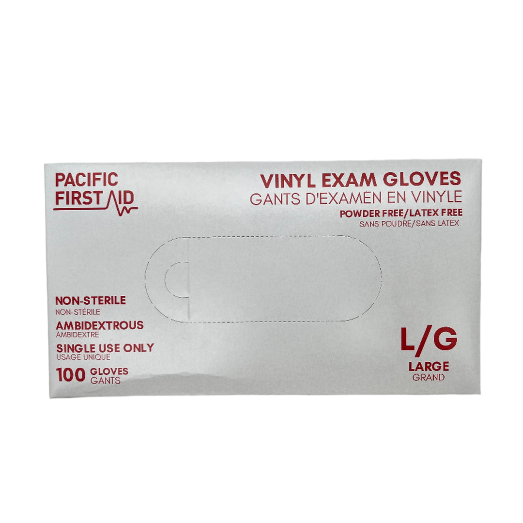 Pacific First Aid Vinyl Synthetic Exam Gloves