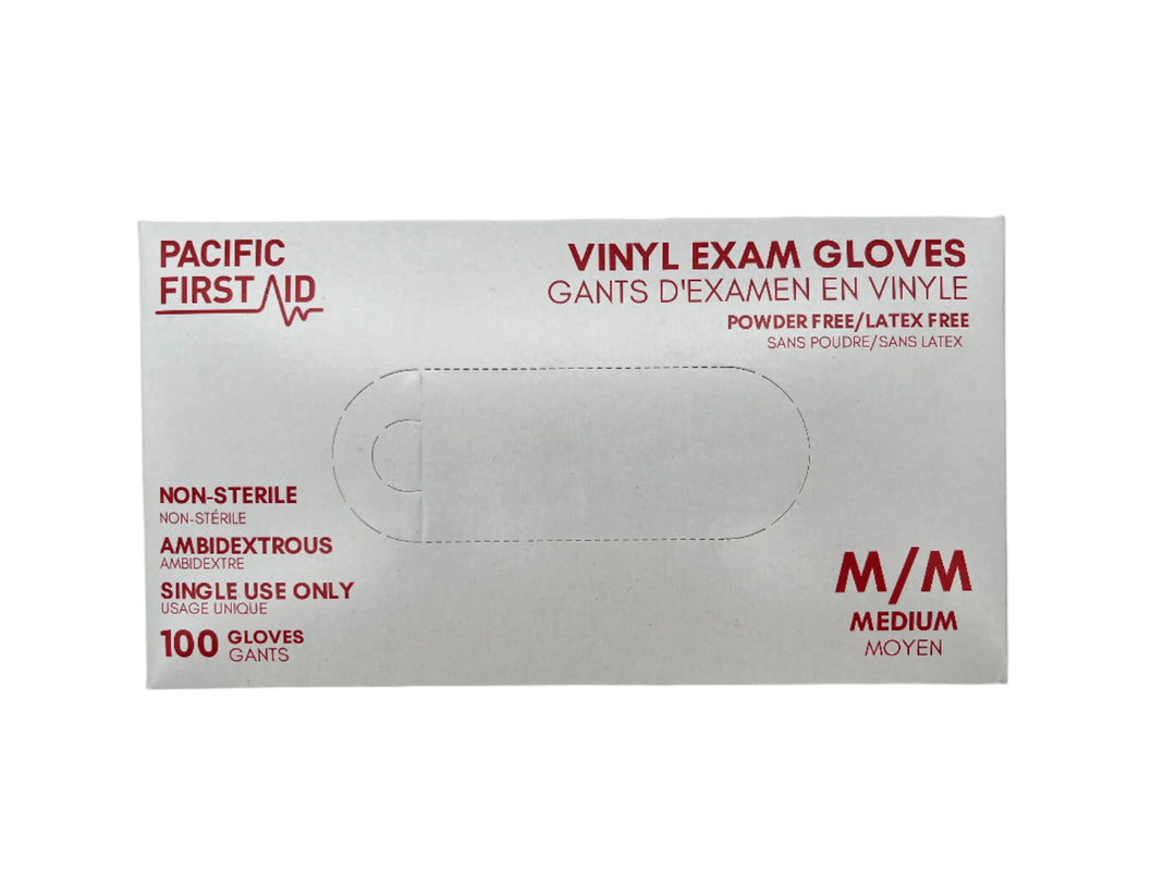 Pacific First Aid Vinyl Synthetic Exam Gloves