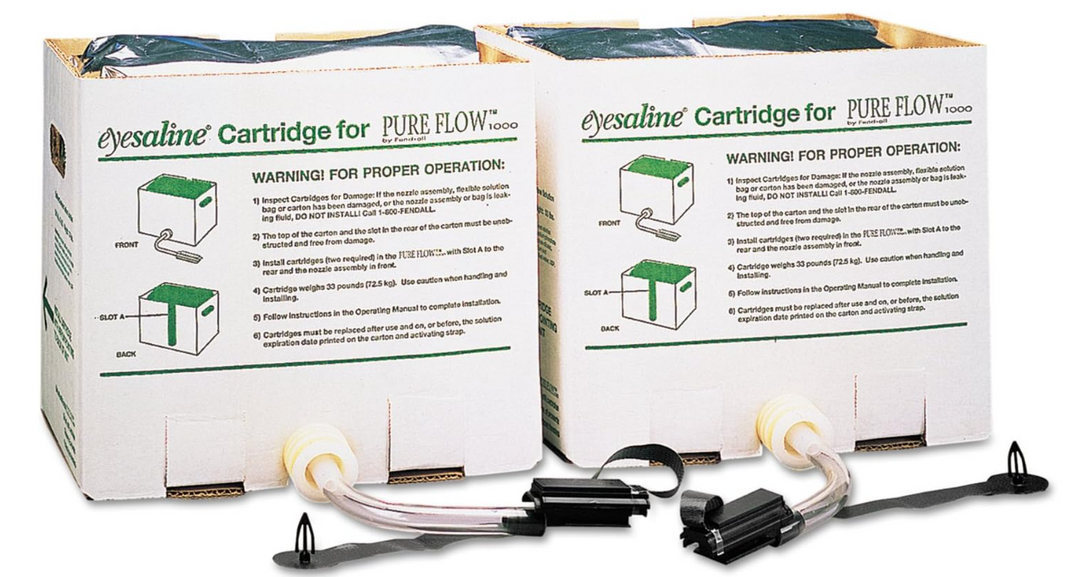 Honeywell HON32-ST1050-0000 2-Piece Saline Cartridge Set for Fendall Pure Flow 1000 Emergency Eyewash Station