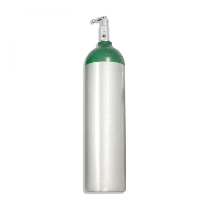 Oxygen Tank – Aluminum D Cylinder, 15.0 Cu. Ft. / 425L with Toggle Valve