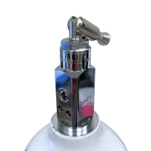 Oxygen Tank – Aluminum D Cylinder, 15.0 Cu. Ft. / 425L with Toggle Valve