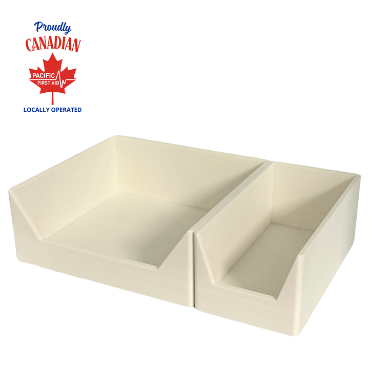 First Aid Cabinet Organizer Trays – Small & Large Sets