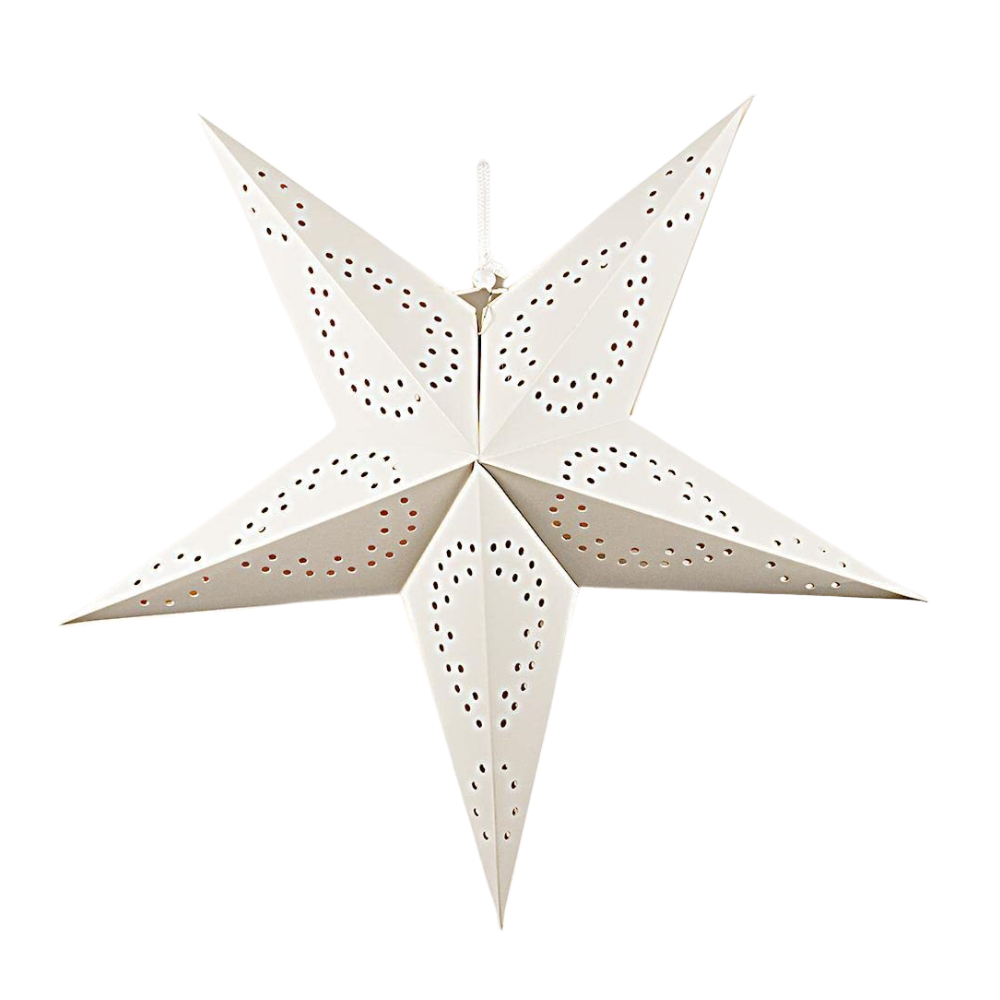 3D Hanging Cutout Paper Star 36", White