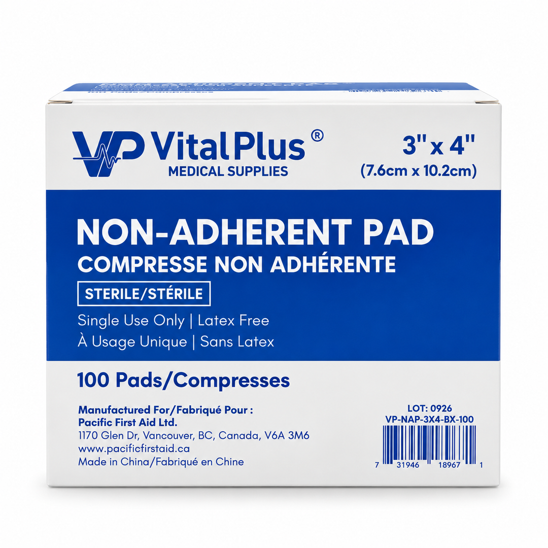 Non-Adherent Pads – Sterile, Latex-Free (2" x 3" & 3" x 4") – Box of 100