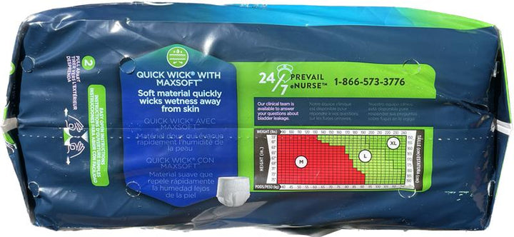 Prevail Pre-Fit Daily Underwear Extra Absorbency Medium, 20 count Adult Diaper