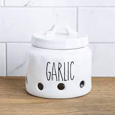 Farmhouse Modern Ceramic Garlic Jar