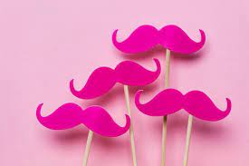 Pink Moustache Photo Props