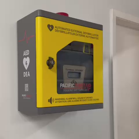 Yellow AED Metal Wall Cabinet with Alarm