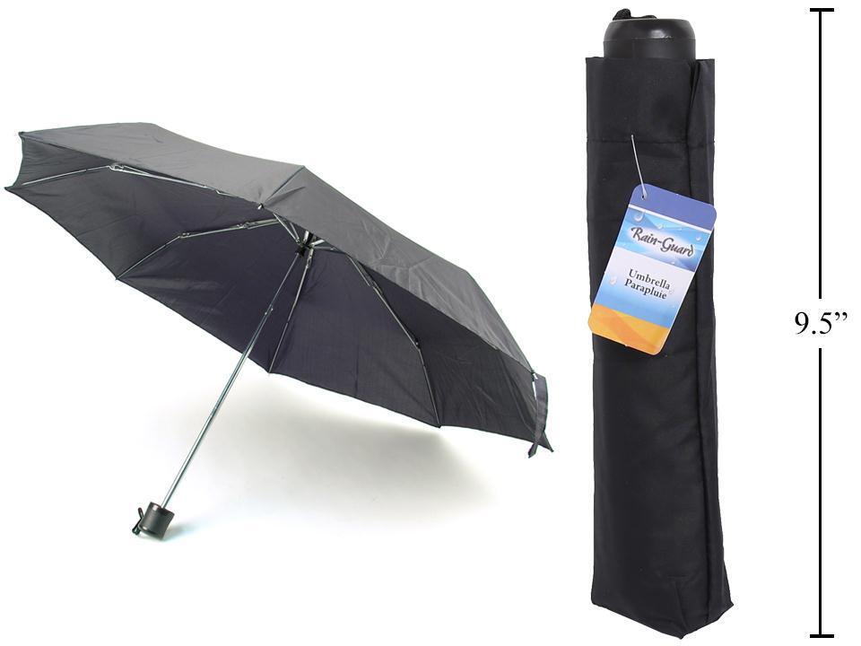 CTG Brands Rain-Guard Black Folding Umbrella w/ Pouch