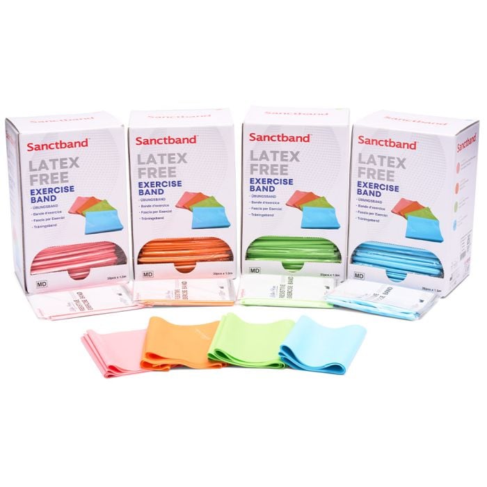 Sanctband Latex-Free Exercise Bands Dispenser Packs