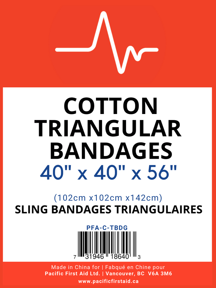 Triangular Bandage, Cotton, 40” x 40” x 56”