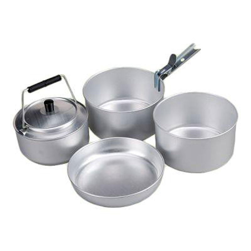 4-Person Camping Cookset: Lightweight and Durable Aluminum Cookware