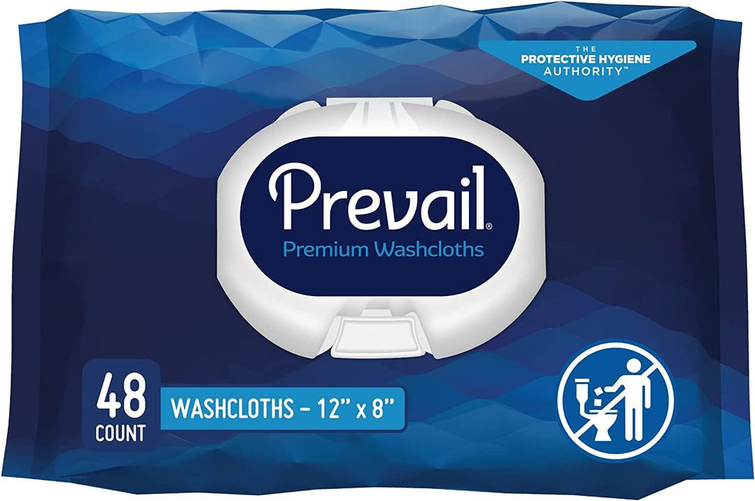 Prevail Adult Washcloths for Sensitive skin, 48 Count