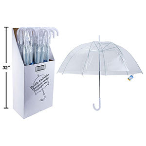 Rain-Guard All Clear Bubble Umbrella Manual Open