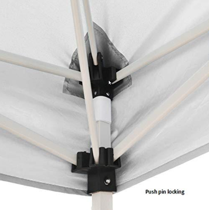 IMPACT Canopy with adjustable steel frame Slant Leg-White