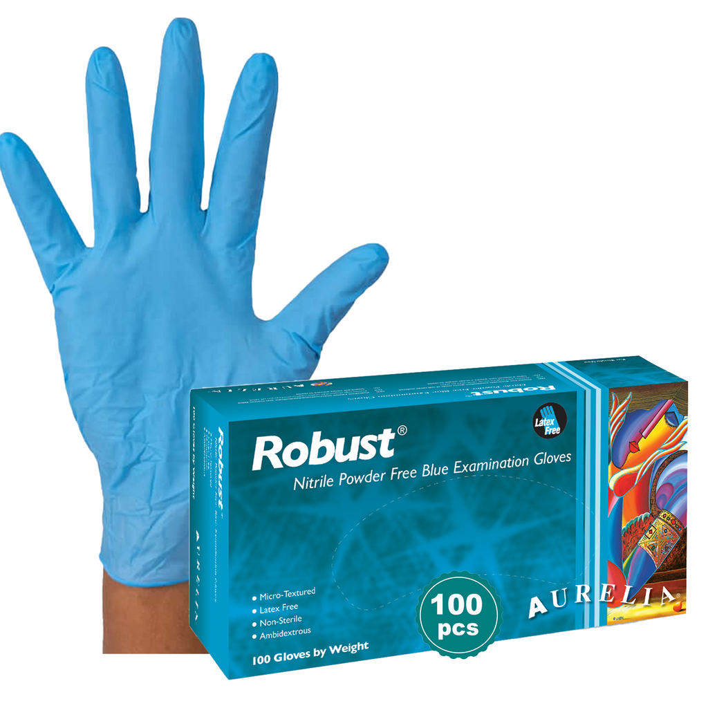 Aurelia Premium Nitrile ROBUST 9.0 Blue Gloves 6.0 mil
