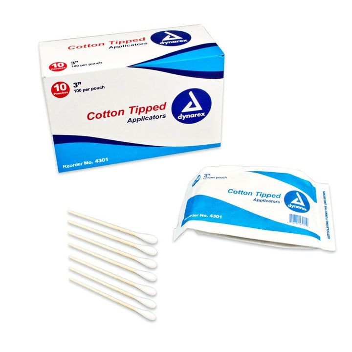 Cotton Tipped Applicator, Sterile, Single End - 3''