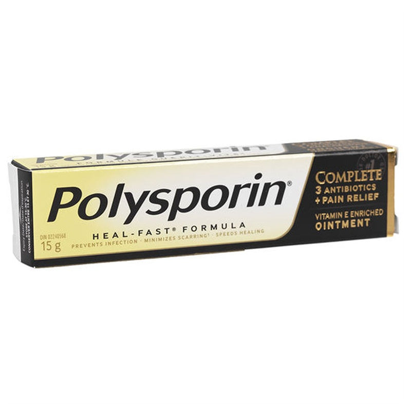 Polysporin Complete Antibiotic Ointment Heal Fast Formula 15 / 30 g Pacific First Aid